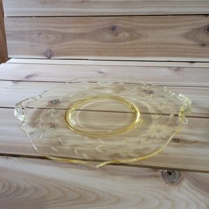 Vintage Yellow Lancaster Plate with Handles